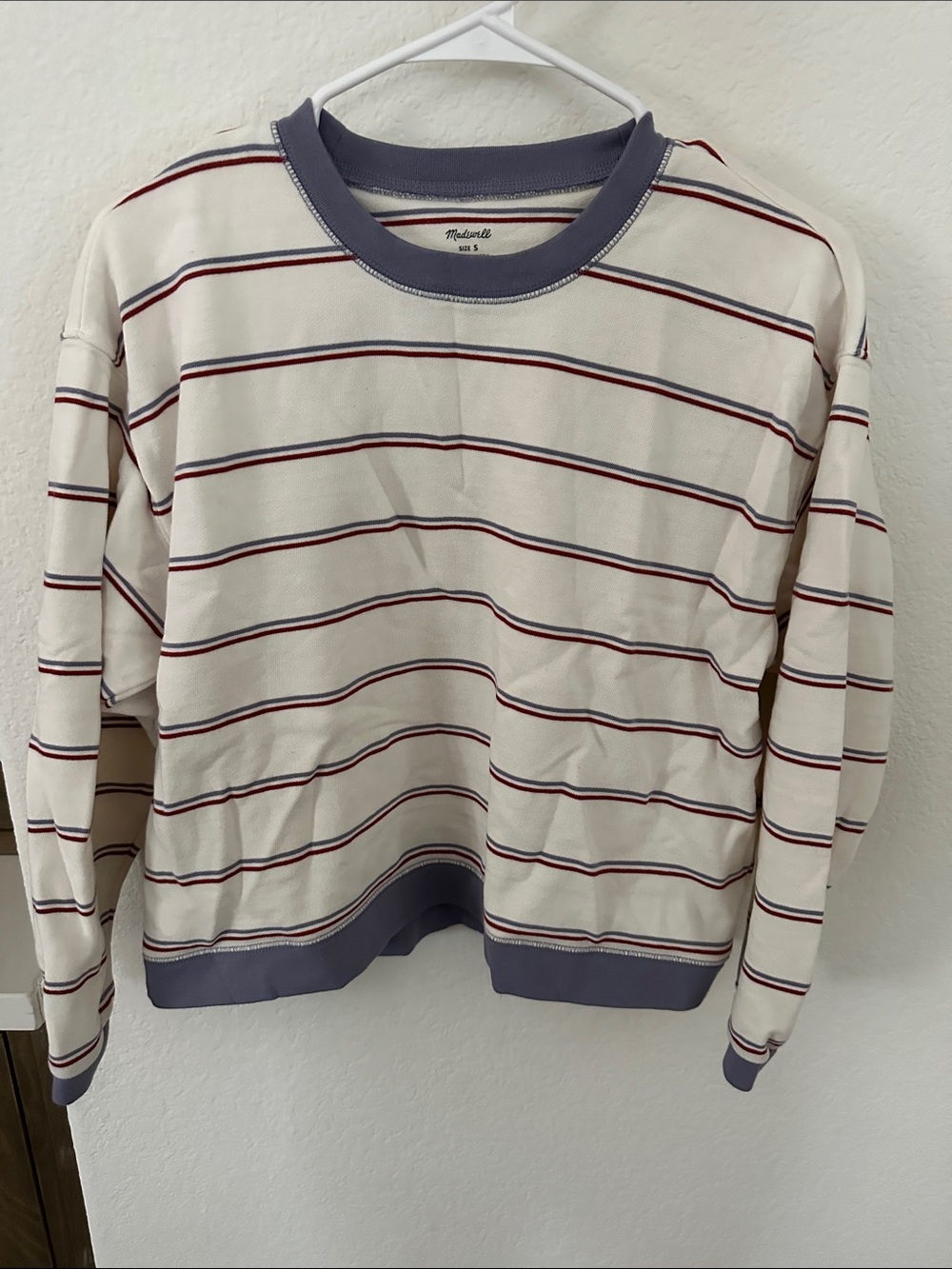 Madewell women’s striped sweatshirt